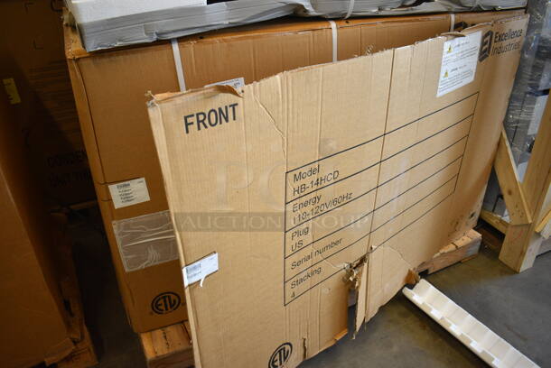 BRAND NEW! Excellence Model HB-14HCD Metal Commercial Chest Freezer Merchandiser w/ 2 Sliding Lids. Comes w/ Canopy Installation Addition! Stock Picture Used As Gallery. 110-120 Volts, 1 Phase. 51x27x30. Tested and Working! - Image 11 of 12