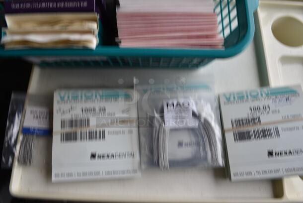 ALL ONE MONEY! Lot of Various Items Including Mirrors and Archwire Packs in  Aqua Poly Bin. 12x7.5x4 - Image 4 of 5