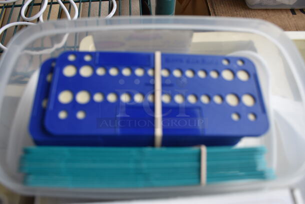 ALL ONE MONEY! Lot of Various Items Including Aligner Chews and Cheek Retractor in Blue Poly Bin. 11x12x9 - Image 3 of 8