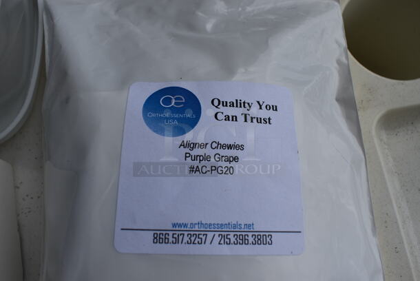 ALL ONE MONEY! Lot of Various Items Including Aligner Chews and Cheek Retractor in Blue Poly Bin. 11x12x9 - Image 4 of 8