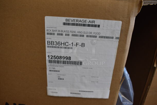 BRAND NEW! Beverage Air Model BB36HC-1-F-B Stainless Steel Commercial Single Door Back Bar Cooler. 115 Volts, 1 Phase. 36x23.5x34.5. Tested and Working! - Image 11 of 11