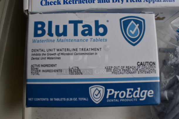 ALL ONE MONEY! Lot of Various Items Including Aligner Chews and Cheek Retractor in Blue Poly Bin. 11x12x9 - Image 6 of 8