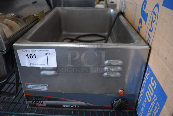 NICE! APW Wyott Stainless Steel Commercial Countertop Food Warmer. 115 Volts, 1 Phase. 14x23x9.5. Tested and Working!