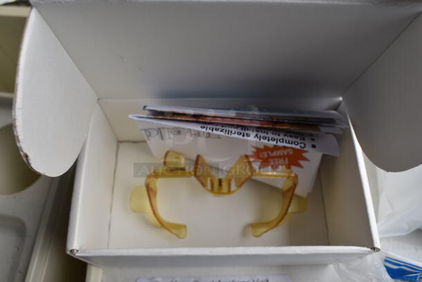 ALL ONE MONEY! Lot of Various Items Including Aligner Chews and Cheek Retractor in Blue Poly Bin. 11x12x9 - Image 7 of 8