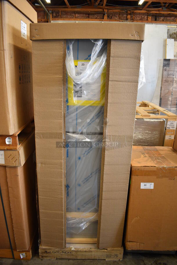 BRAND NEW! Beverage Air Model RI18HC-HS-26 Stainless Steel Commercial 2 Half Size Door Reach In Cooler. 115 Volts, 1 Phase. 26.5x30x69.5. Tested and Working! - Image 8 of 8