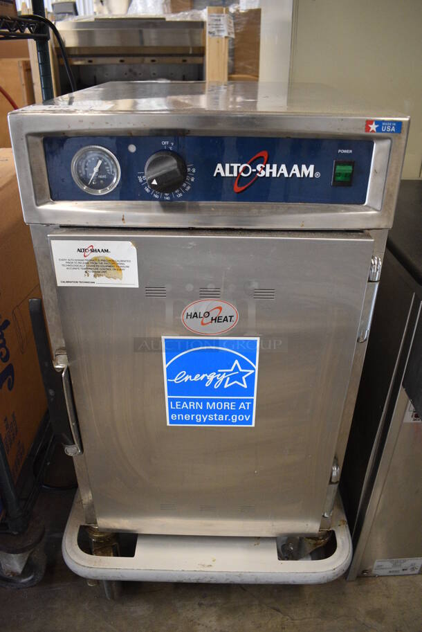 SWEET! Alto Shaam Model 500-S ENERGY STAR Stainless Steel Commercial Heated Holding Cabinet on Commercial Casters. 120 Volts, 1 Phase. 21x29x65. Tested and Working!