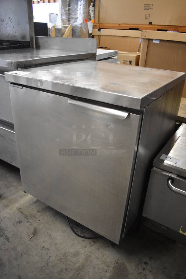 NICE! Randell Model 9404-7M Stainless Steel Commercial Single Door Undercounter Cooler on Commercial Casters. 115 Volts, 1 Phase. 27x30x33.5. Tested and Working! - Image 2 of 5