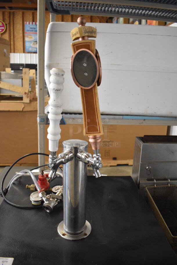 NICE! Summit Commercial Direct Draw Kegerator w/ Beer Tower, 2 Handles and Coupler on Commercial Casters. 24x24x62. Tested and Working! - Image 3 of 6