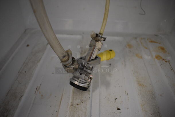 NICE! Summit Commercial Direct Draw Kegerator w/ Beer Tower, 2 Handles and Coupler on Commercial Casters. 24x24x62. Tested and Working! - Image 6 of 6