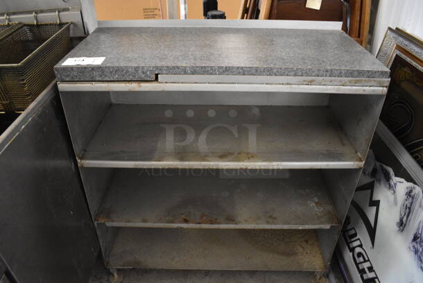 Counter w/ 3 Undershelves. 33.5x15x35.5