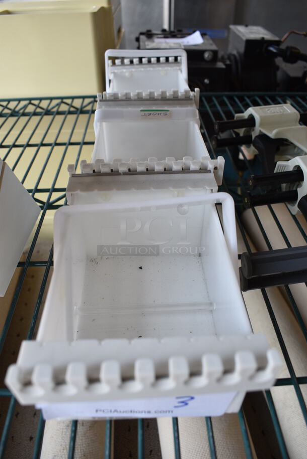 3 White Poly Bins. 4.5x7x3.5. 3 Times Your Bid! - Image 1 of 3