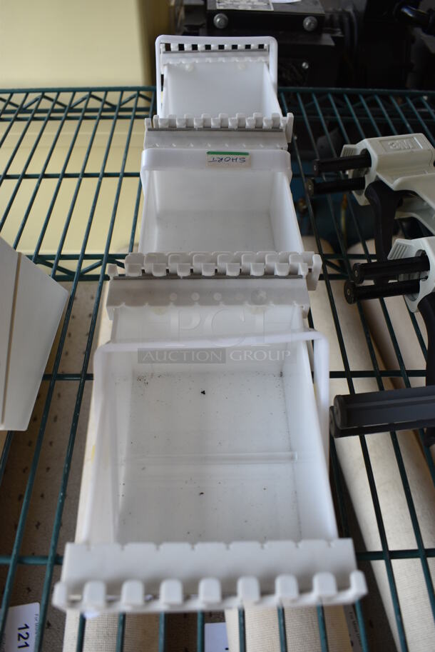 3 White Poly Bins. 4.5x7x3.5. 3 Times Your Bid! - Image 2 of 3