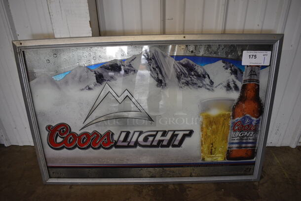 Framed Coors Light Sign. 37.5x1x24.5 - Image 1 of 2