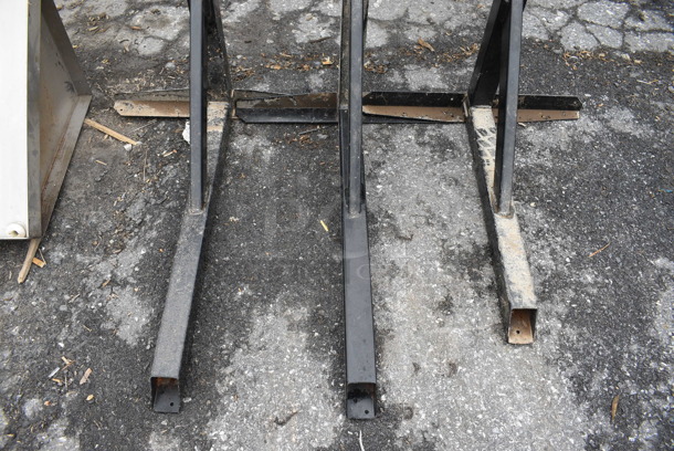 3 Black Metal Wall Mount Table Bases. 29x24x22. 3 Times Your Bid! - Image 2 of 3