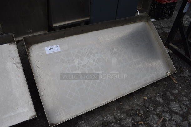 Stainless Steel Shelf w/ Wall Mount Brackets. 44x19x16 - Image 3 of 4