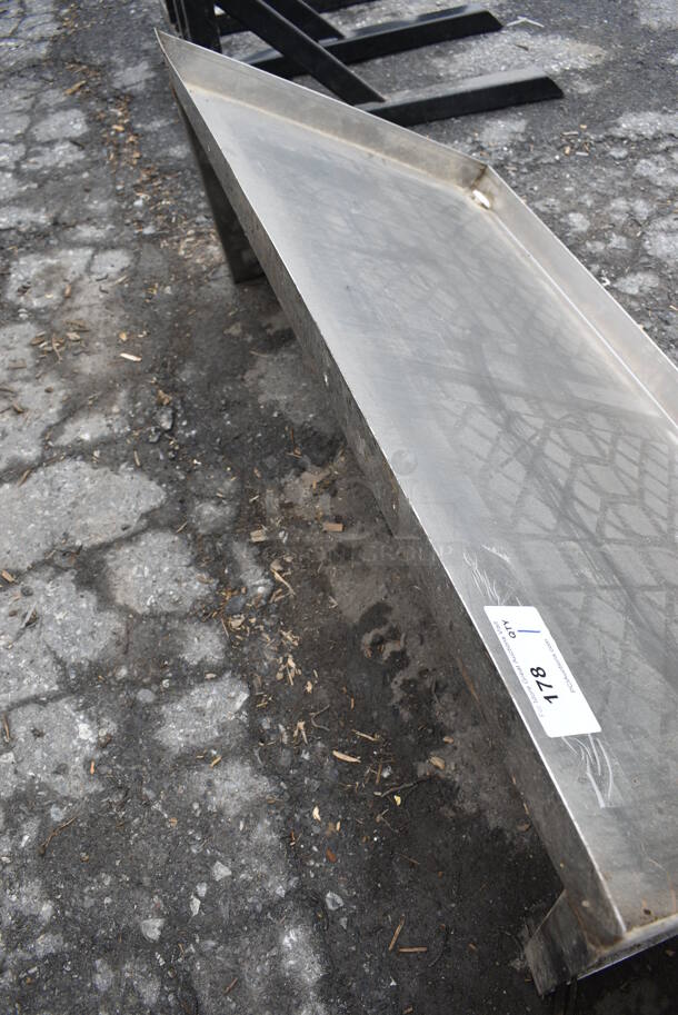 Stainless Steel Shelf w/ Wall Mount Brackets. 44x19x16 - Image 4 of 4