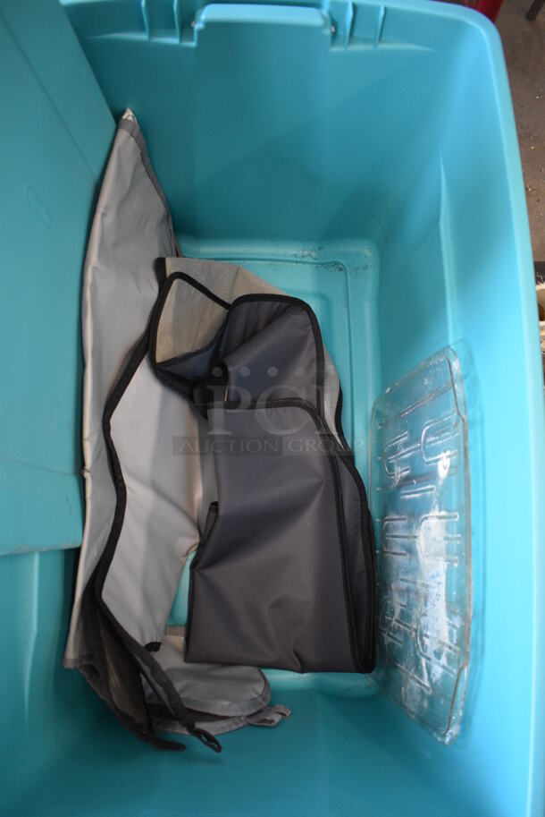 ALL ONE MONEY! Lot of 3 X-ray Aprons and Blue Poly Bin w/ Lid! 19x32x19 - Image 3 of 4