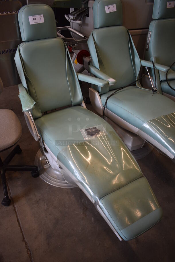 Ritter Model H3L Reclining Green Dentist Chair. 115 Volts, 1 Phase. 24x52x48. Tested and Working! - Image 2 of 7