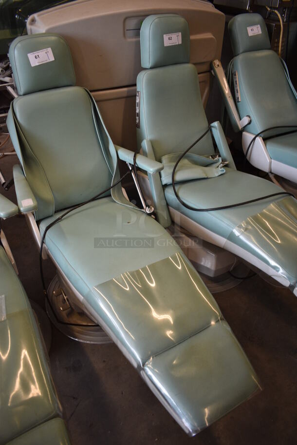 Ritter Model H3L Reclining Green Dentist Chair. 115 Volts, 1 Phase. 24x52x48. Tested and Working! - Image 3 of 7