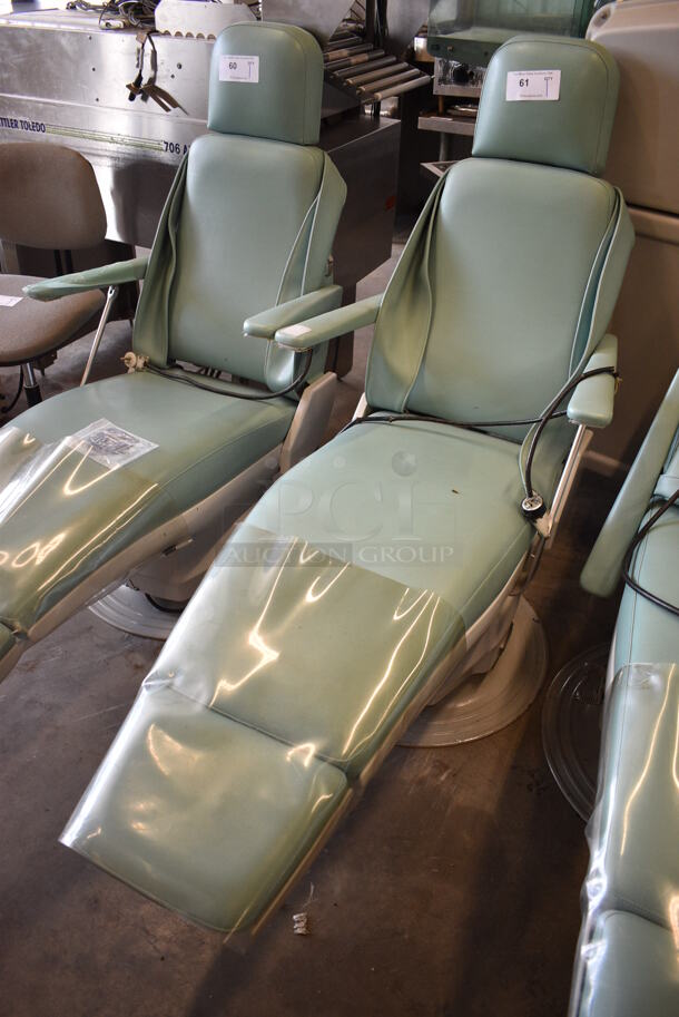 Ritter Model H3L Reclining Green Dentist Chair. 115 Volts, 1 Phase. 24x52x48. Tested and Working! - Image 4 of 7