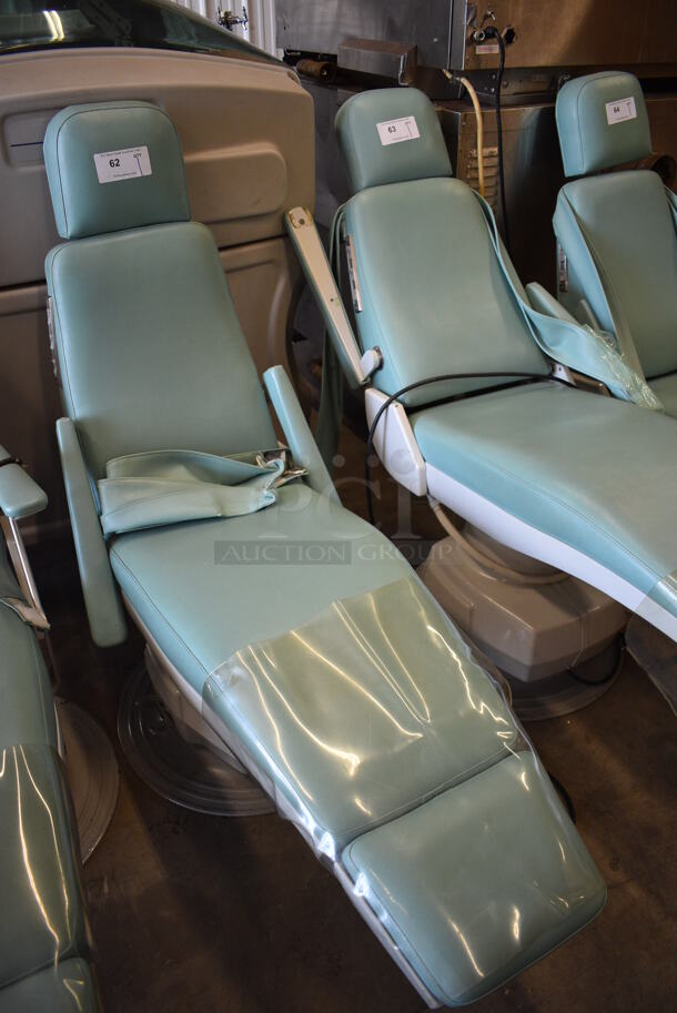 Ritter Model H3L Reclining Green Dentist Chair. 115 Volts, 1 Phase. 24x52x48. Tested and Working! - Image 3 of 7