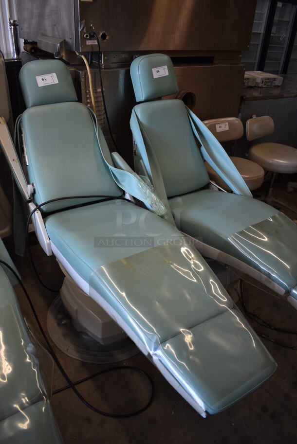 Ritter Model H3L Reclining Green Dentist Chair. 115 Volts, 1 Phase. 24x52x48. Tested and Working! - Image 3 of 7