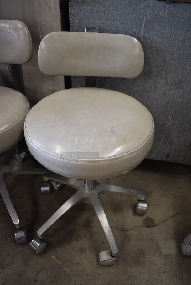 2 Gray Office Chairs on Casters. 17x18x31. 2 Times Your Bid! - Image 3 of 3