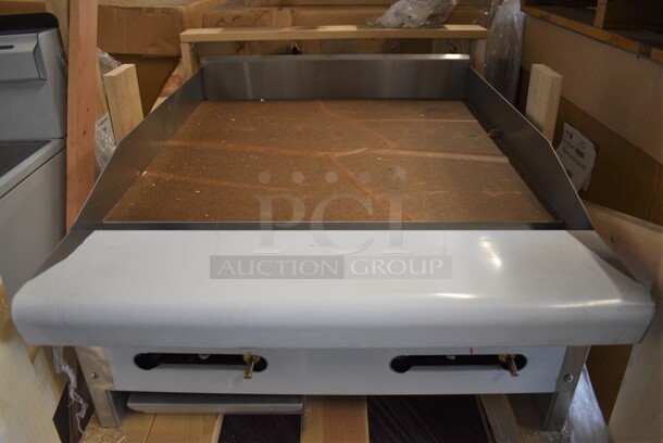 BRAND NEW! American Range Model ARMG-124-24 Stainless Steel Commercial Propane Gas Powered Flat Top Griddle. 24x33x14