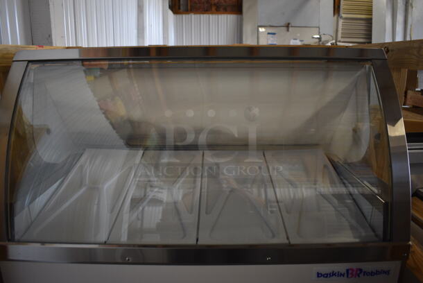 BRAND NEW! Global Refrigeration Model CKDC47VBR-AW Metal Commercial Floor Style Ice Cream Dipping Cabinet. 115 Volts, 1 Phase. 47x32x53. Tested and Working! - Image 4 of 10