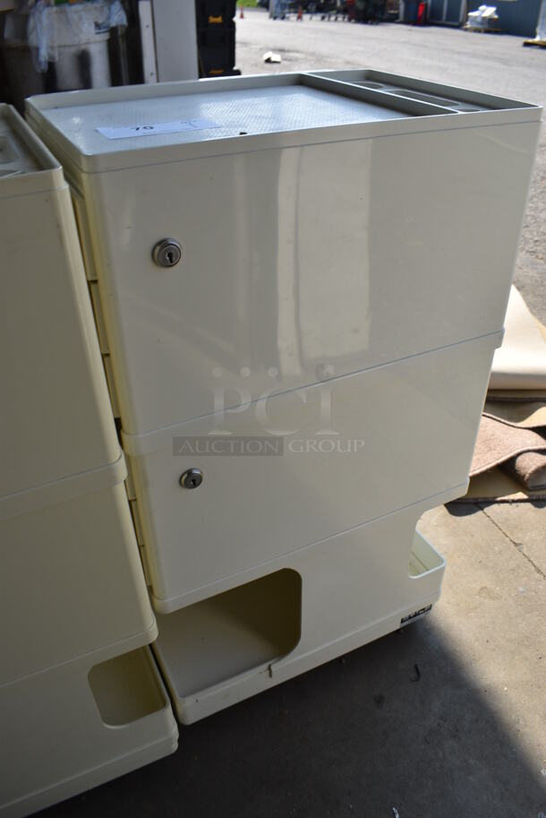 White Poly Cart on Casters. 17x16x31 - Image 2 of 5
