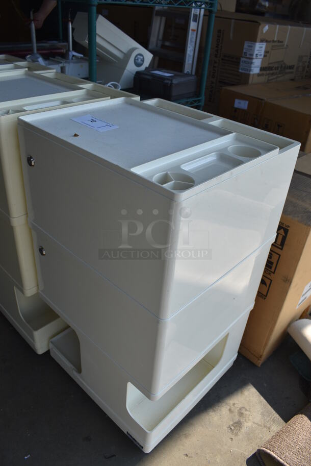 White Poly Cart on Casters. 17x16x31 - Image 4 of 5