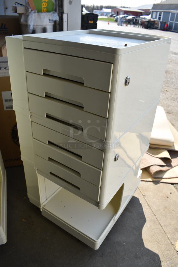 White Poly Cart on Casters. 17x16x31 - Image 5 of 5