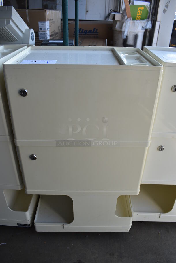White Poly Cart on Casters. 17x16x31 - Image 1 of 5