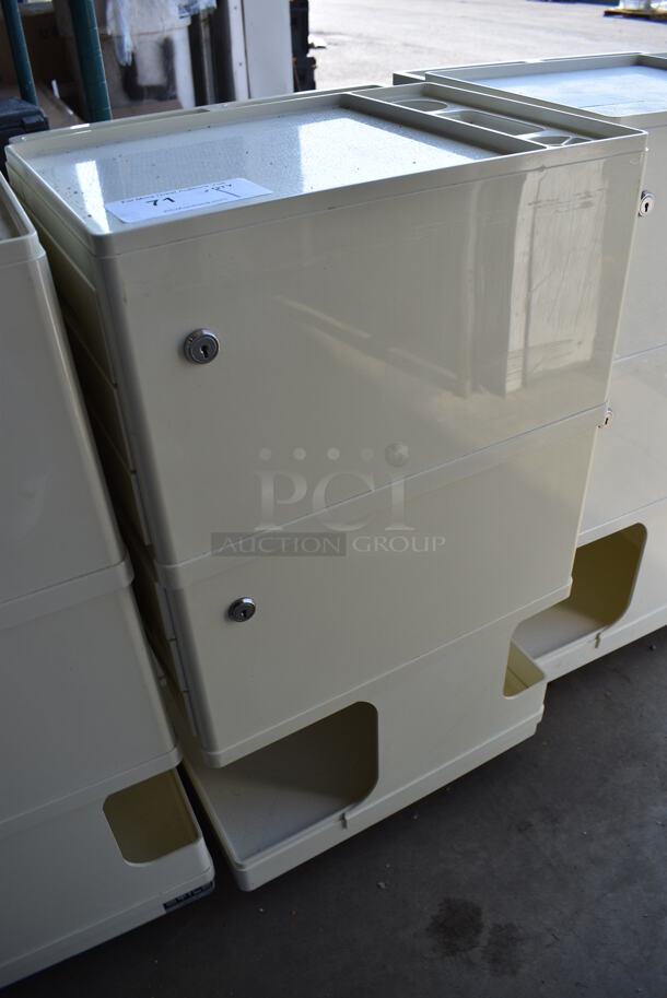 White Poly Cart on Casters. 17x16x31 - Image 2 of 5