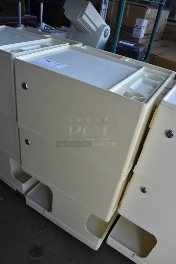 White Poly Cart on Casters. 17x16x31 - Image 3 of 5