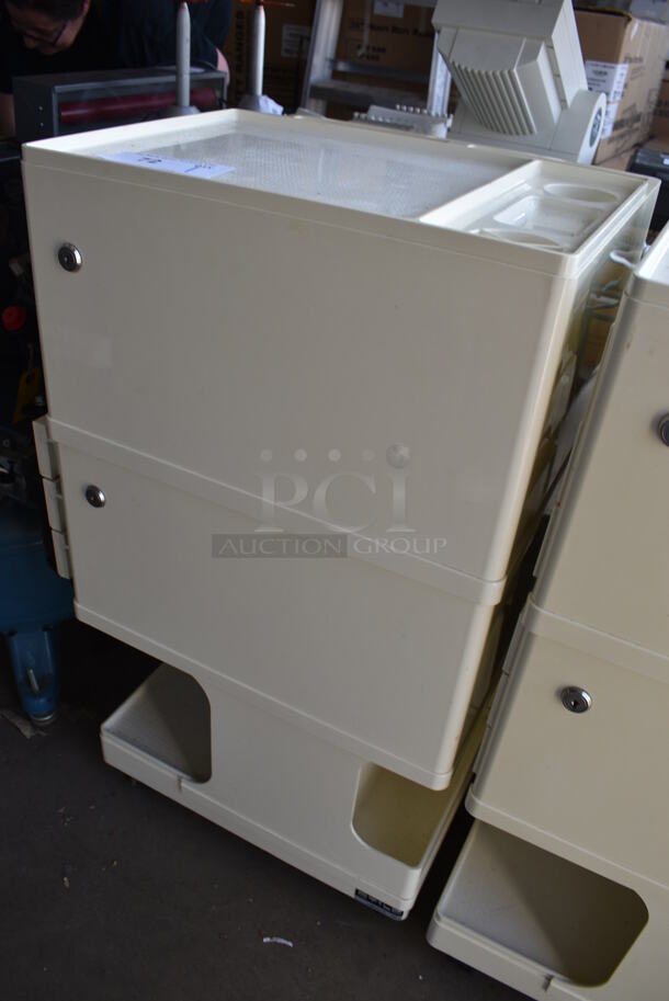 White Poly Cart on Casters. 17x16x31 - Image 2 of 4