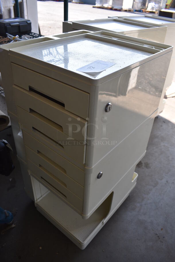 White Poly Cart on Casters. 17x16x31 - Image 4 of 4