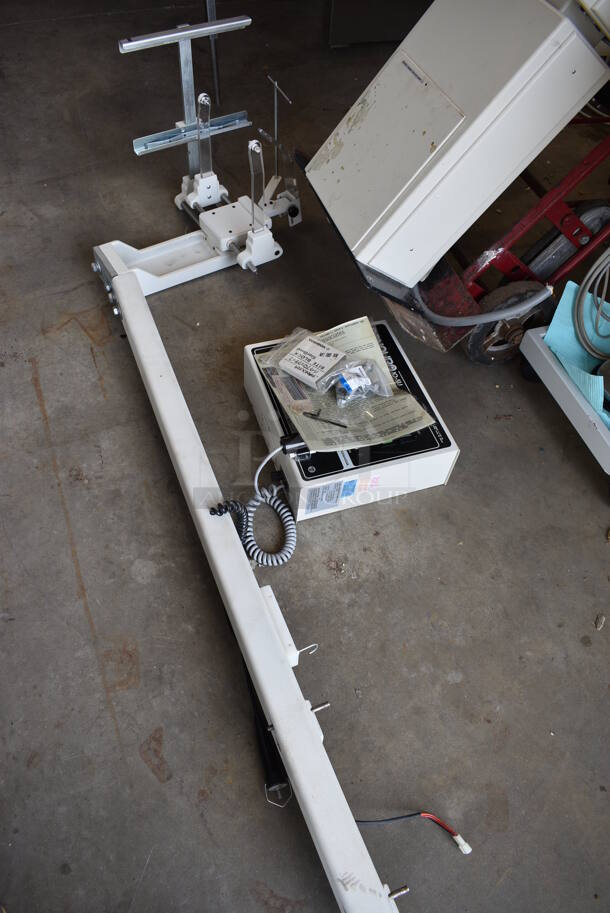 AWESOME! Panoura Model PA810 Metal Commercial Wall Mount X-Ray Apparatus w/ Panoura-10-SU Model PA810 Control Box, Arm and Xray Light Box. Gallery Picture Shows Unit Before Disassembly. Includes 13x40x68, 18x17x59 - Image 5 of 12