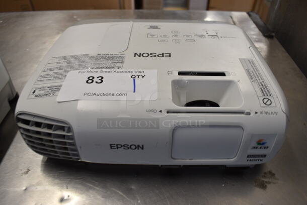 Epson Model H578A LCD Projector. 100-240 Volts, 1 Phase. 12x10.5x3.5