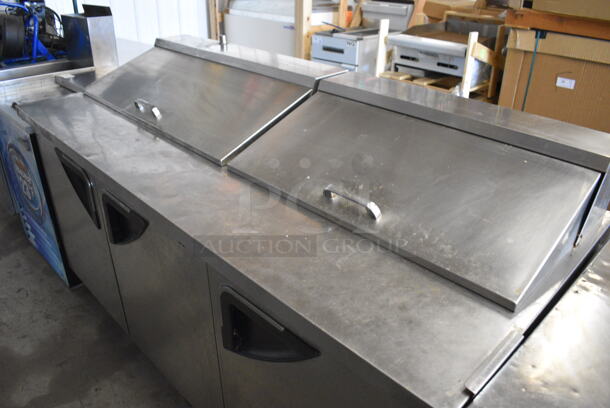 WOW! Turbo Air Model TST-72SD Stainless Steel Commercial Sandwich Salad Prep Table Bain Marie Mega Top on Commercial Casters. 115 Volts, 1 Phase. 72.5x30x43. Tested and Powers On But Does Not Get Cold - Image 2 of 9