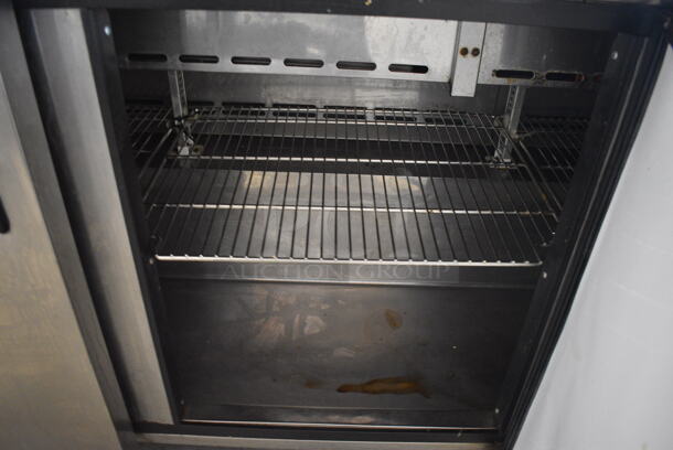 WOW! Turbo Air Model TST-72SD Stainless Steel Commercial Sandwich Salad Prep Table Bain Marie Mega Top on Commercial Casters. 115 Volts, 1 Phase. 72.5x30x43. Tested and Powers On But Does Not Get Cold - Image 7 of 9