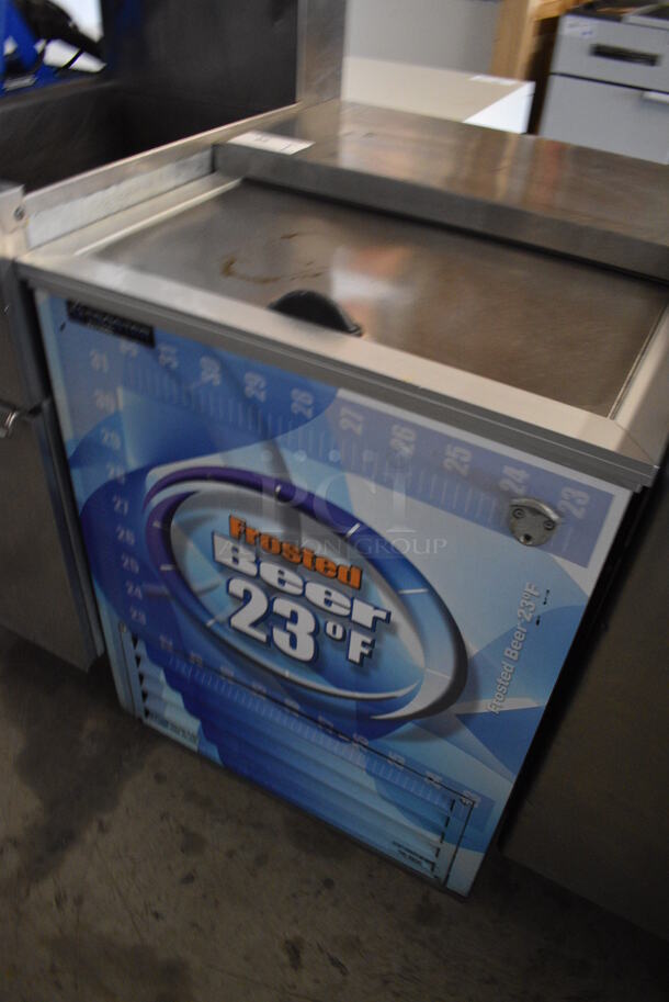 NICE! Fogel Model FROSTER-B-25-US Stainless Steel Commercial Back Bar Cooler w/ Sliding Lid. 115 Volts, 1 Phase. 26x28x34. Tested and Working! - Image 2 of 6