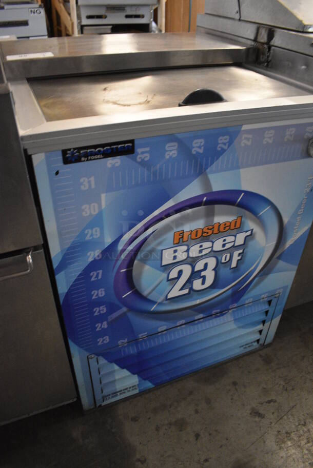NICE! Fogel Model FROSTER-B-25-US Stainless Steel Commercial Back Bar Cooler w/ Sliding Lid. 115 Volts, 1 Phase. 26x28x34. Tested and Working! - Image 6 of 6