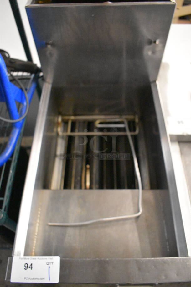NICE! 2015 Dean Model SR42GN Stainless Steel Commercial Floor Style Natural Gas Powered Deep Fat Fryer. 105,000 BTU. 15.5x30x47 - Image 4 of 7