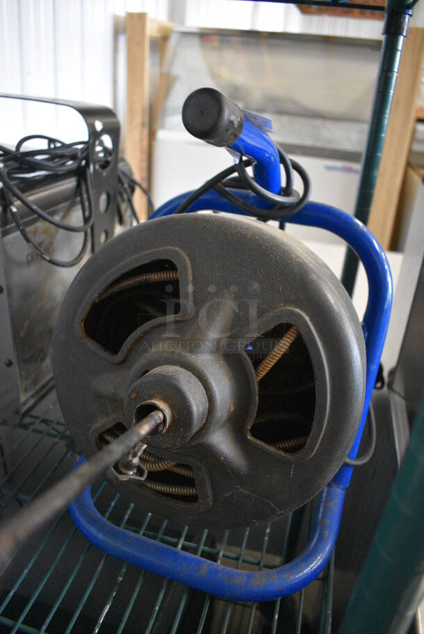 Cobra Blue Metal Drain Cleaner Snake Drum. 11x17x16 - Image 2 of 4