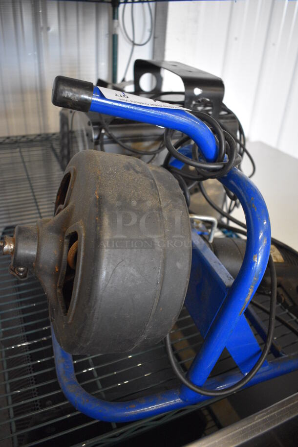 Cobra Blue Metal Drain Cleaner Snake Drum. 11x17x16 - Image 3 of 4