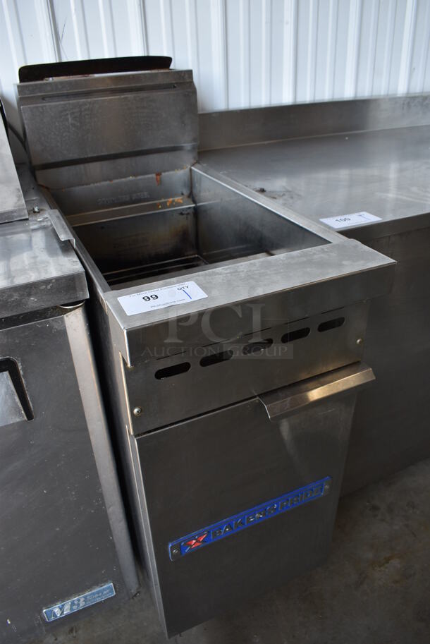 NICE! Baker's Pride Model BPF-4050N Stainless Steel Commercial Floor Style Natural Gas Powered Deep Fat Fryer. 114,000 BTU. 15.5x33x46 - Image 2 of 6