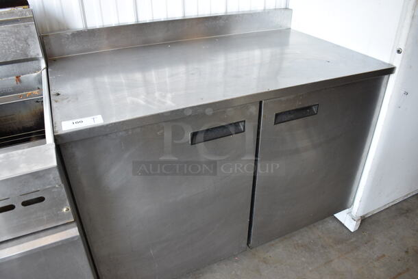 NICE! Delfield Model ST4048 Stainless Steel Commercial 2 Door Work Top Cooler w/ Backsplash. 115 Volts, 1 Phase. 48x28.5x40. Cannot Test Due To Cut Power Cord - Image 2 of 6