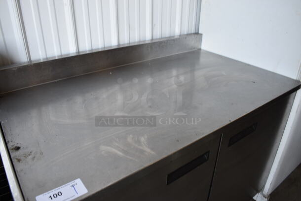 NICE! Delfield Model ST4048 Stainless Steel Commercial 2 Door Work Top Cooler w/ Backsplash. 115 Volts, 1 Phase. 48x28.5x40. Cannot Test Due To Cut Power Cord - Image 3 of 6