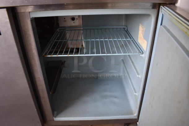 NICE! Delfield Model ST4048 Stainless Steel Commercial 2 Door Work Top Cooler w/ Backsplash. 115 Volts, 1 Phase. 48x28.5x40. Cannot Test Due To Cut Power Cord - Image 4 of 6